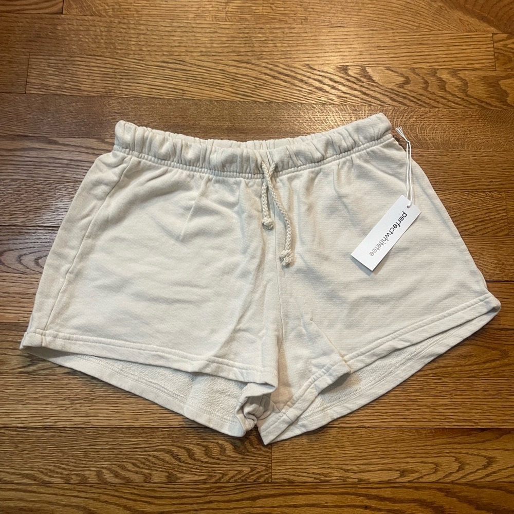Perfect White Tee - The Layla Shorts in Sugar (Small) NWT
